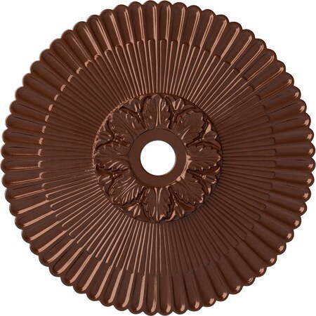 Ekena Millwork Melonie Ceiling Medallion (Fits Canopies up to 6 1/4"), 36 1/4"OD x 1 7/8"P, Copper Penny CM36MECPS